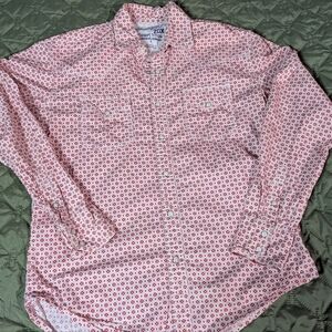 Men's Red Patterned Shirt
